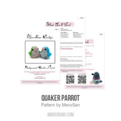 Quaker Parrot amigurumi pattern by MevvSan