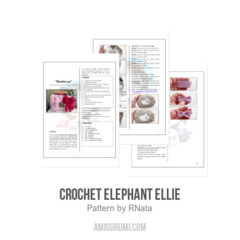 Crochet Elephant Ellie amigurumi pattern by RNata