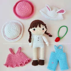 Anna the little girl amigurumi pattern by Khuc Cay