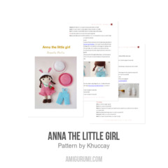 Anna the little girl amigurumi pattern by Khuc Cay