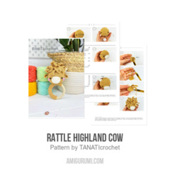 Rattle Highland cow amigurumi pattern by TANATIcrochet