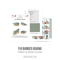 Fiji Banded Iguana amigurumi pattern by Elisas Crochet