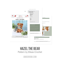 Hazel the Bear amigurumi pattern by Elisas Crochet