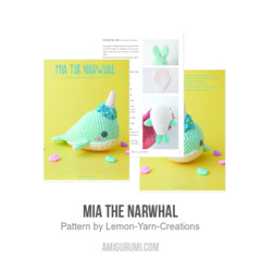 Mia the Narwhal amigurumi pattern by Lemon Yarn Creations