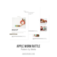 Apple Worm Rattle amigurumi pattern by lilleliis