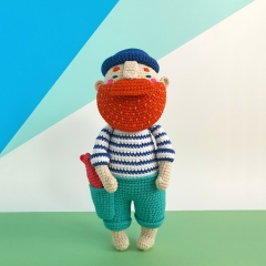 BORIS THE FISHERMAN amigurumi pattern by Natura Crochet