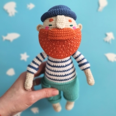 BORIS THE FISHERMAN amigurumi by Natura Crochet