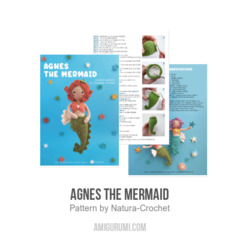 AGNES THE MERMAID amigurumi pattern by Natura Crochet