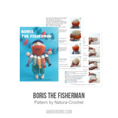 BORIS THE FISHERMAN amigurumi pattern by Natura Crochet