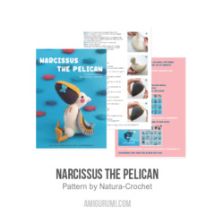 NARCISSUS THE PELICAN amigurumi pattern by Natura Crochet