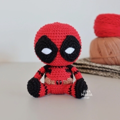 Deadpool amigurumi pattern by Ana Maria Craft