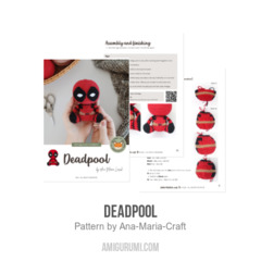 Deadpool amigurumi pattern by Ana Maria Craft