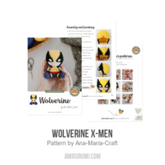 Wolverine X-Men amigurumi pattern by Ana Maria Craft