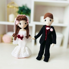 Bride and Groom amigurumi pattern by Fluffy Tummy