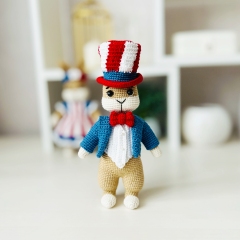 Patriotic bunnies amigurumi by Fluffy Tummy