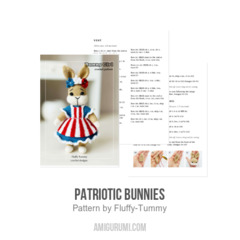 Patriotic bunnies amigurumi pattern by Fluffy Tummy