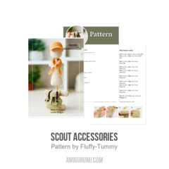 Scout accessories amigurumi pattern by Fluffy Tummy