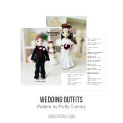 Wedding outfits amigurumi pattern by Fluffy Tummy