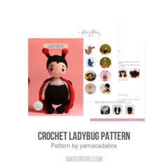 Crochet ladybug pattern amigurumi pattern by yarnacadabra