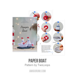 Paper boat amigurumi pattern by TwoLoops