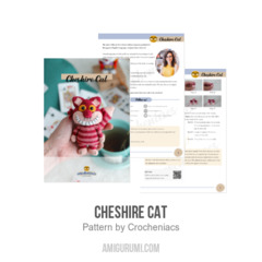 Cheshire Cat amigurumi pattern by Crocheniacs