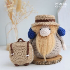 Travel gnome pattern amigurumi pattern by PamPino Gnomes