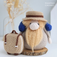 Travel gnome pattern amigurumi pattern by PamPino Gnomes