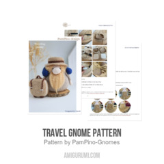 Travel gnome pattern amigurumi pattern by PamPino Gnomes