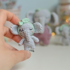 Elephant and mini elephant amigurumi pattern by O Recuncho de Jei