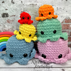 No Sew Stacktopus Octopus Stacking amigurumi by Alter Ego Crochet