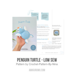 Penguin Turtle - Low Sew amigurumi pattern by Crochet Pattern By Nina