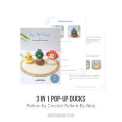 3 in 1 Pop-Up Ducks amigurumi pattern by Crochet Pattern By Nina