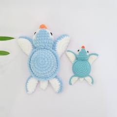 Penguin Turtle - Low Sew amigurumi by Crochet Pattern By Nina