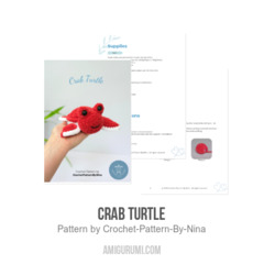 Crab Turtle amigurumi pattern by Crochet Pattern By Nina