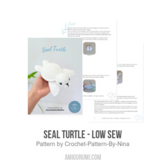 Seal Turtle - Low Sew amigurumi pattern by Crochet Pattern By Nina