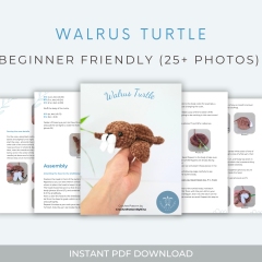 Walrus Turtle amigurumi pattern by Crochet Pattern By Nina