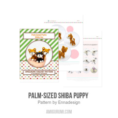 Palm-Sized Shiba Puppy  amigurumi pattern by Emi Kanesada (Enna Design)