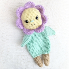 Crochet Lovey Flower Doll amigurumi pattern by AmiAmore