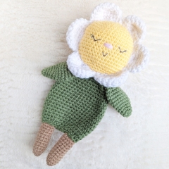 Crochet Lovey Flower Doll amigurumi by AmiAmore