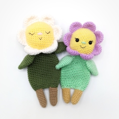 Crochet Lovey Flower Doll amigurumi pattern by AmiAmore