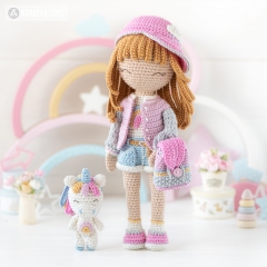 Friendy Mika with Rainbow Unicorn amigurumi pattern by AradiyaToys