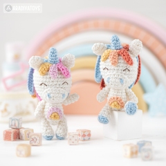 Friendy Mika with Rainbow Unicorn amigurumi pattern by AradiyaToys