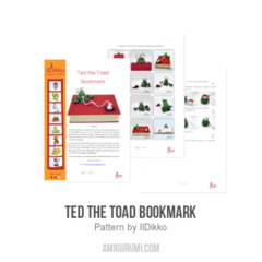 Ted the Toad Bookmark amigurumi pattern by IlDikko