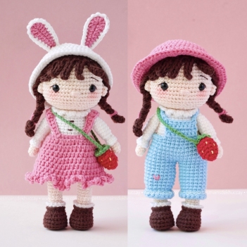 Anna the little girl amigurumi pattern by Khuc Cay