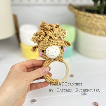 Rattle Highland cow amigurumi pattern by TANATIcrochet