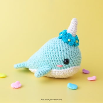 Mia the Narwhal amigurumi pattern by Lemon Yarn Creations