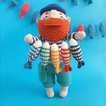 BORIS THE FISHERMAN amigurumi pattern by Natura Crochet