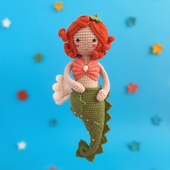 AGNES THE MERMAID amigurumi pattern by Natura Crochet