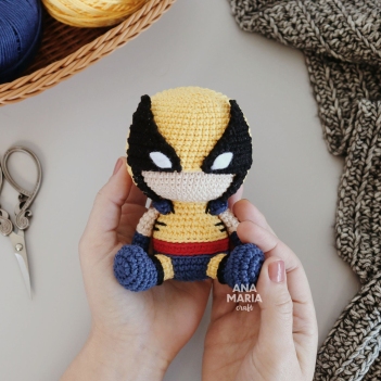 Wolverine X-Men amigurumi pattern by Ana Maria Craft