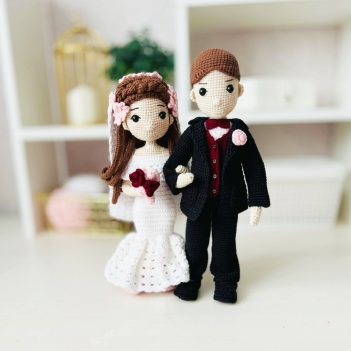 Bride and Groom amigurumi pattern by Fluffy Tummy